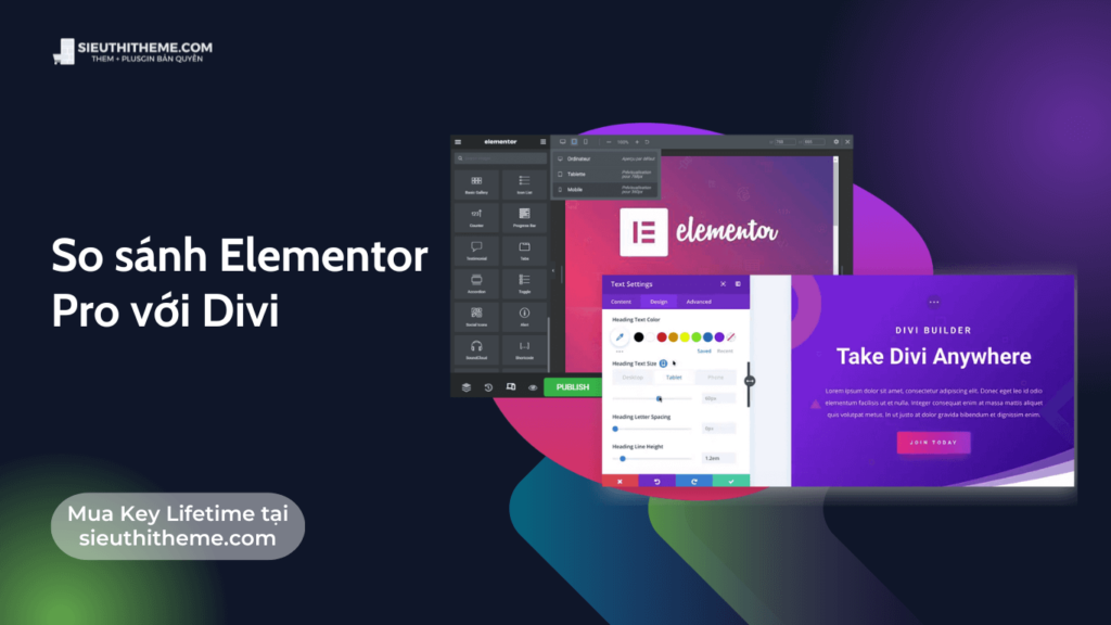 So sanh Elementor Pro voi Divi