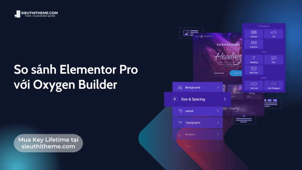 So sanh Elementor Pro voi Oxygen Builder