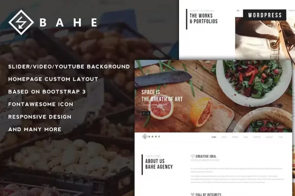 Bahe – Responsive One Page Portfolio Theme Bahe – Responsive One Page Portfolio Theme