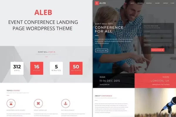 Event WordPress Theme for Conference Marketing – Aleb Event WordPress Theme for Conference Marketing – Aleb