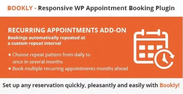 Bookly Recurring Appointments Add-on Plugin Wordpress Bản Quyền Bookly Recurring Appointments Add-on Plugin Wordpress Bản Quyền