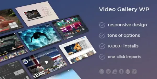 Video Gallery Wordpress Plugin /w YouTube, Vimeo, Facebook pages