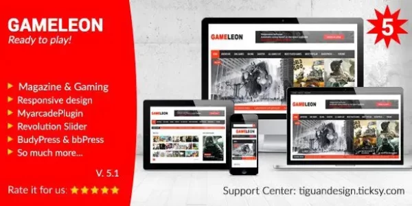 Gameleon - WordPress Gaming & Magazine Theme