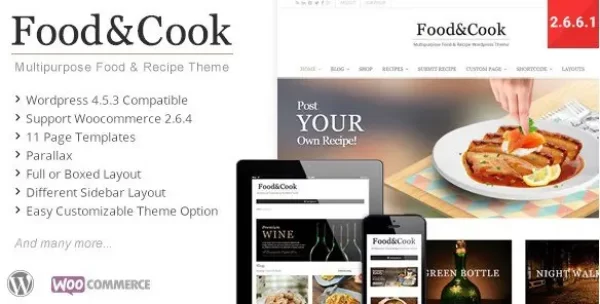 Food & Cook – Multipurpose Food Recipe WP Theme