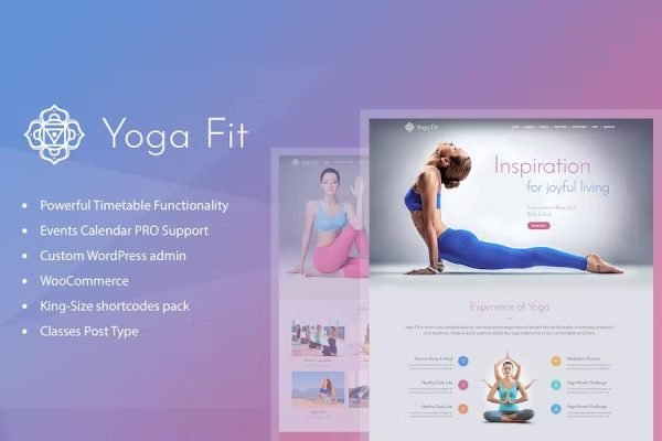 yoga fit sports fitness wordpress theme