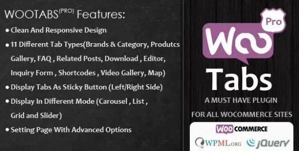 Woocommerce Tabs Pro – Extra Tabs for Product Page Woocommerce Tabs Pro – Extra Tabs for Product Page