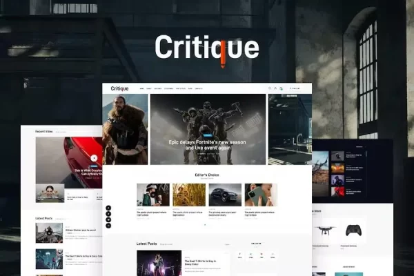 Critique – Magazine, Newspaper & Review WordPress Theme