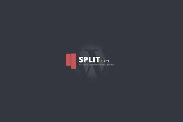 split wordpress cv vcard template